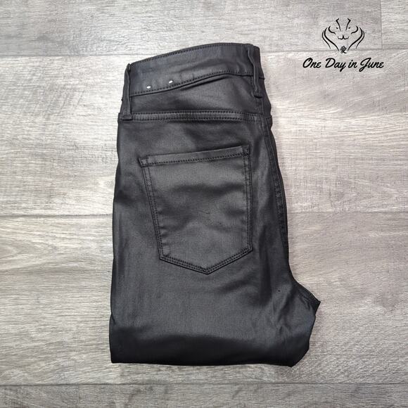 White House Black Market The Skinny Faux Leather Jeans Size 0 - Picture 6 of 6